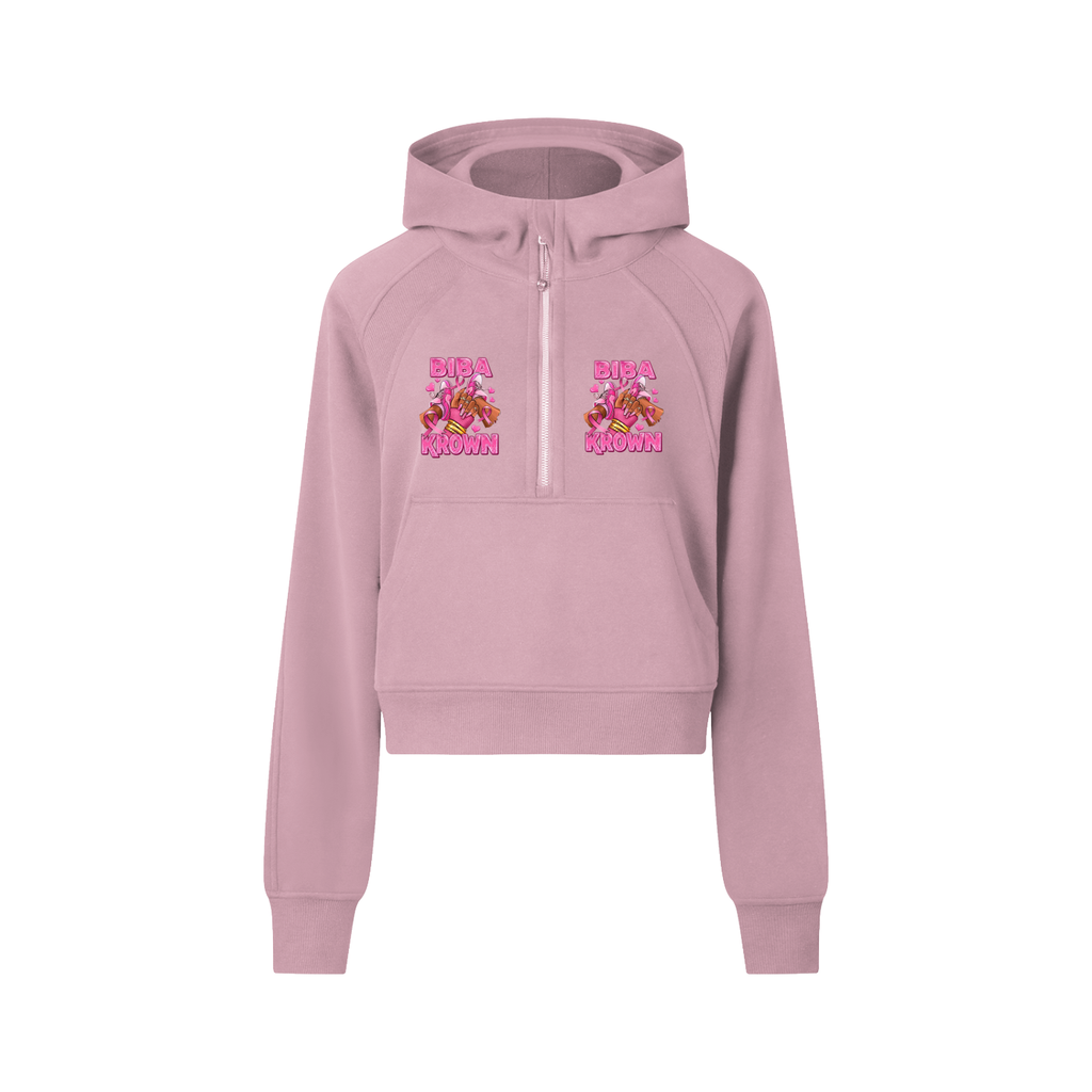 Biba Krown Empire Cropped Half-Zip Hoodie