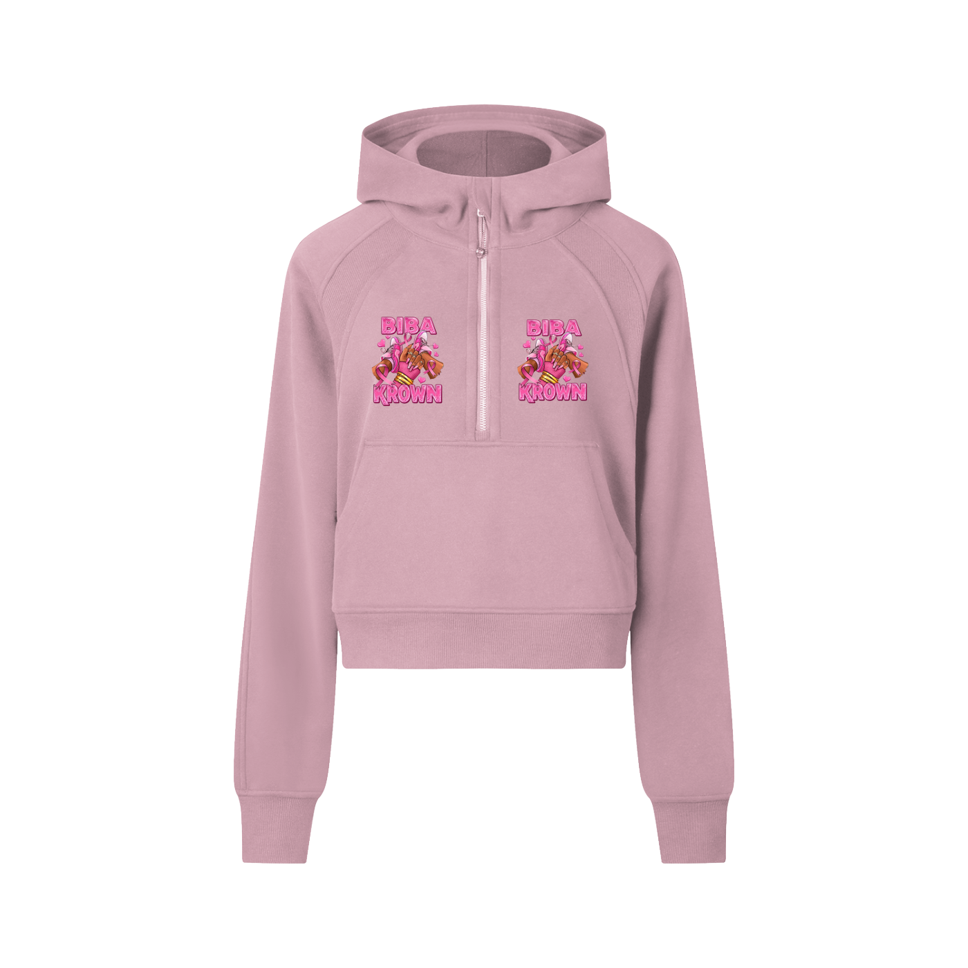 Biba Krown Empire Cropped Half-Zip Hoodie