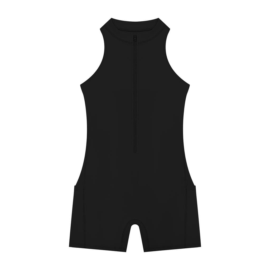 Krown Women’s Quarter-Zip Yoga Romper