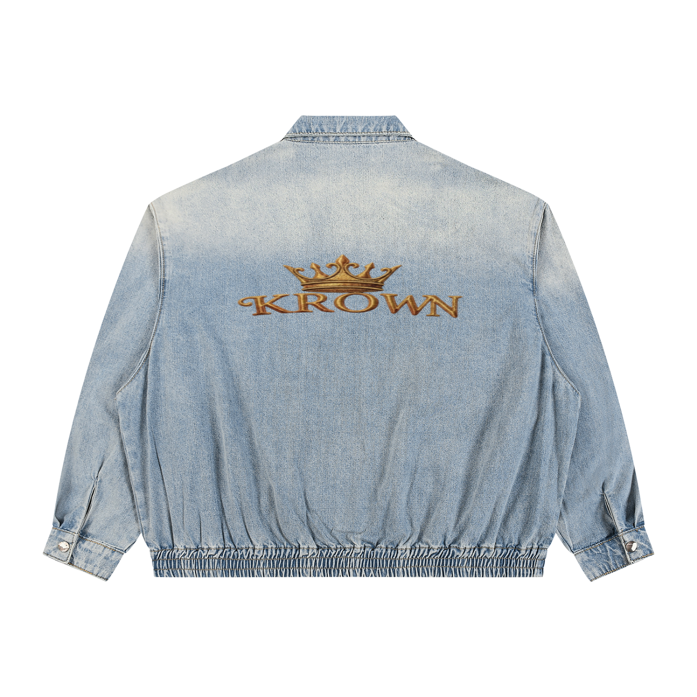 Biba Krown Empire Unisex Vintage Wash Full-Zip Denim Jacket