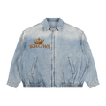 Biba Krown Empire Unisex Vintage Wash Full-Zip Denim Jacket