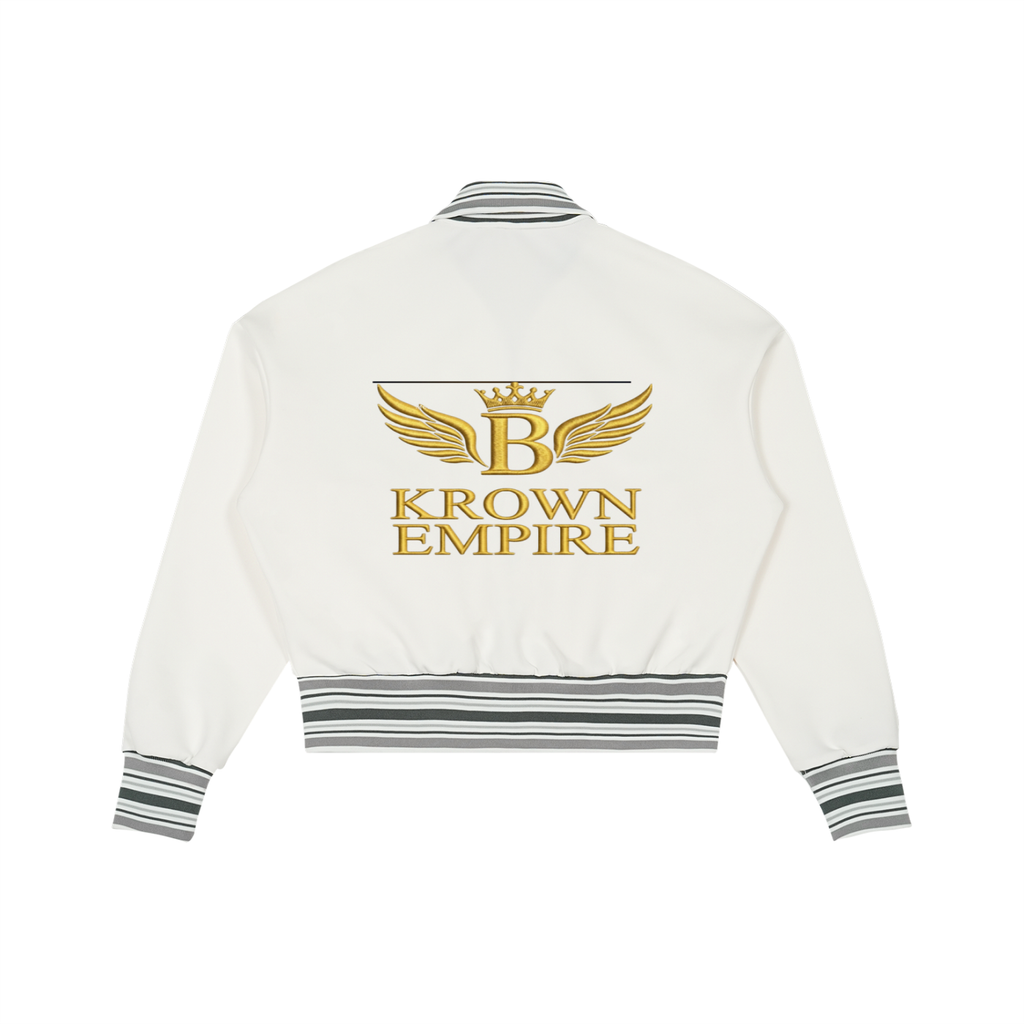 Biba Krown Empire Striped Rib Collar Zip Jacket