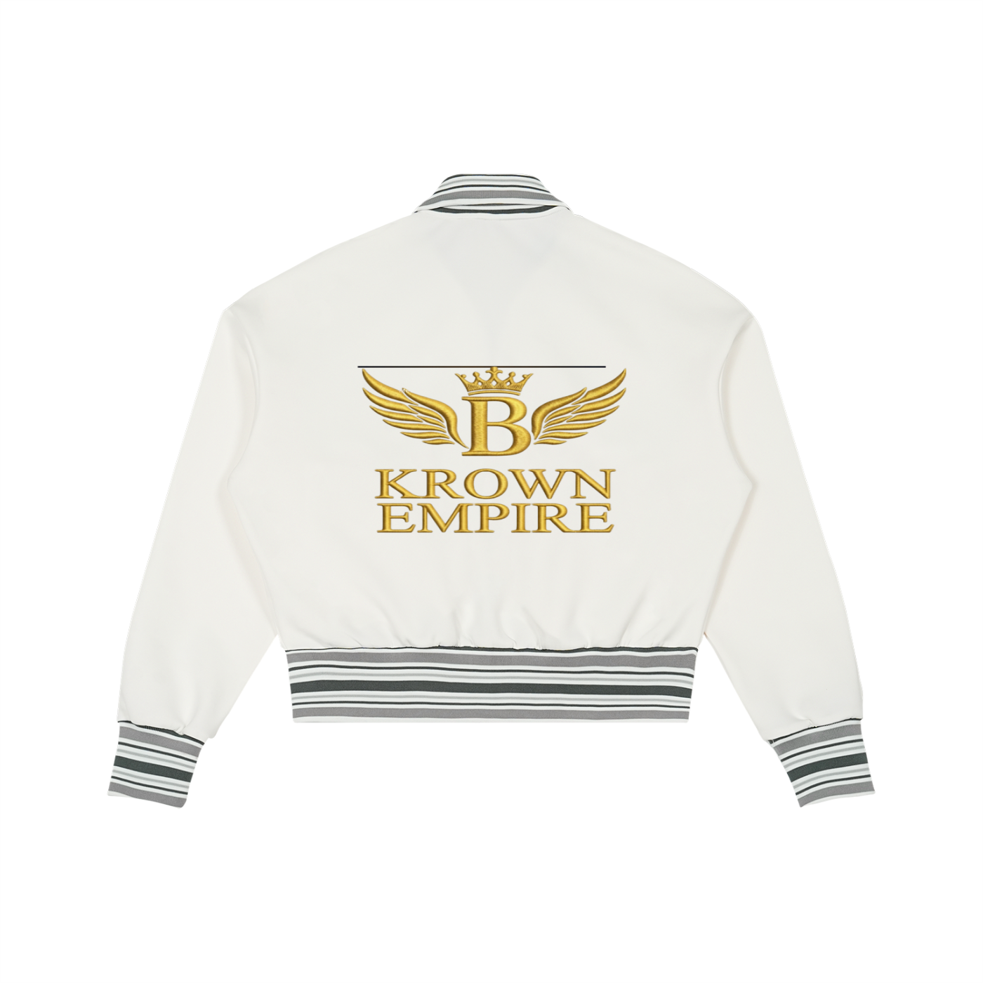 Biba Krown Empire Striped Rib Collar Zip Jacket