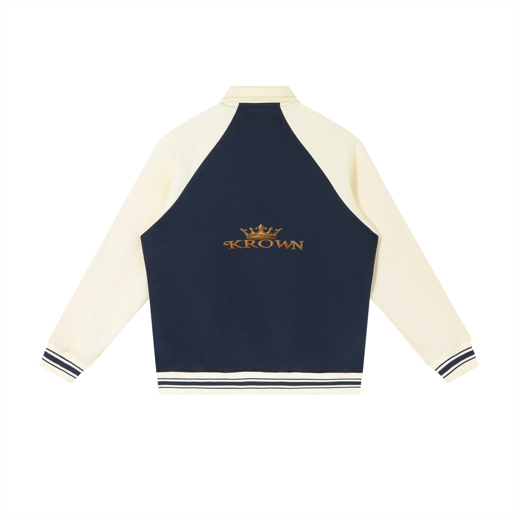 Biba Krown Empire Contrast Raglan Sleeve Baseball Jacket