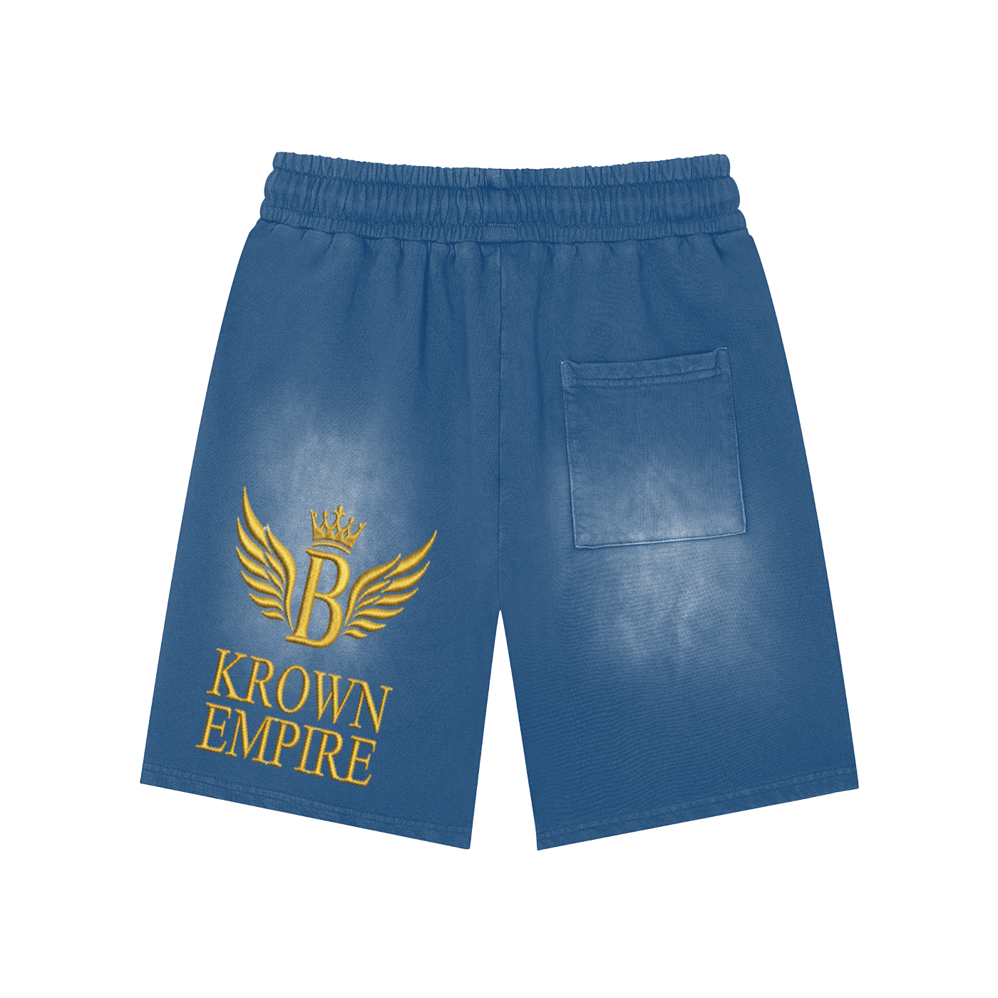 Biba Krown Empire Rectangle Patch Monkey Washed Shorts