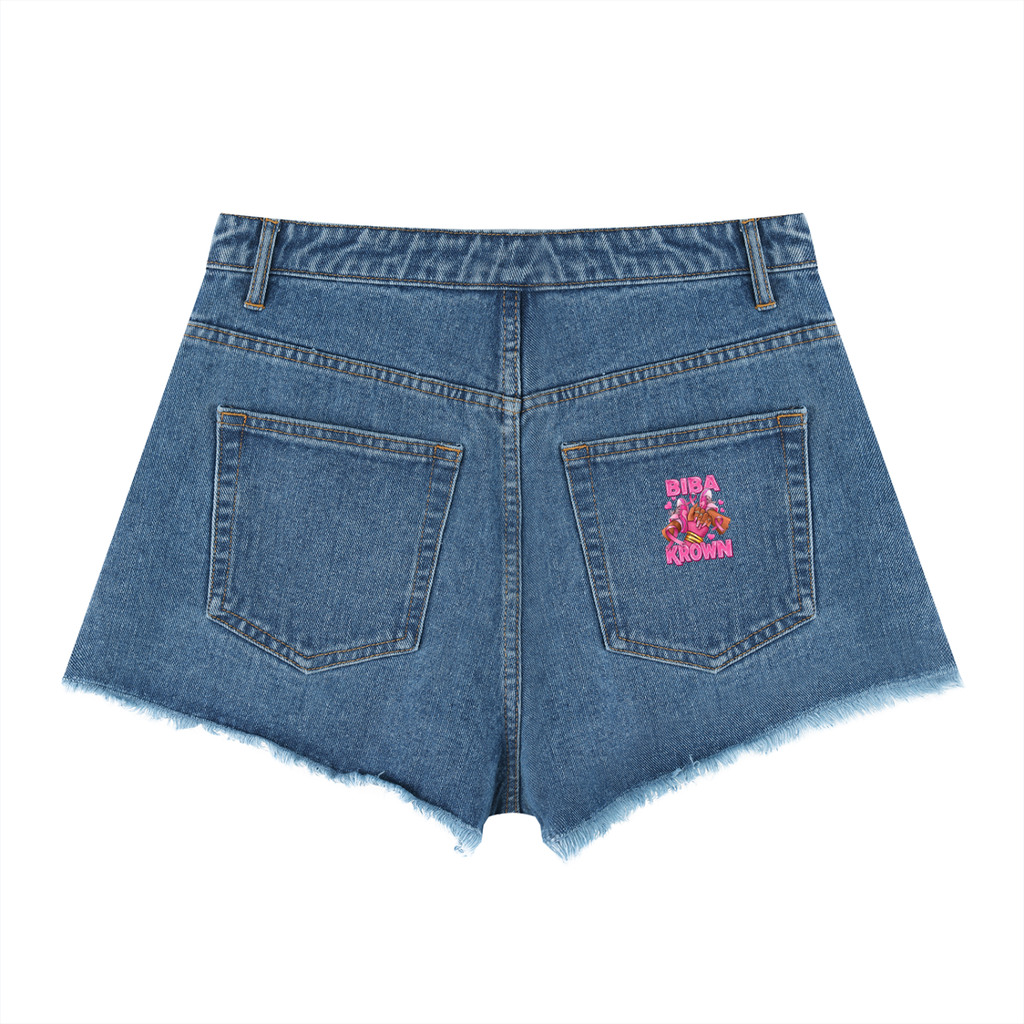 Biba Krown Empire Women’s Vintage Wash High Rise Denim Shorts