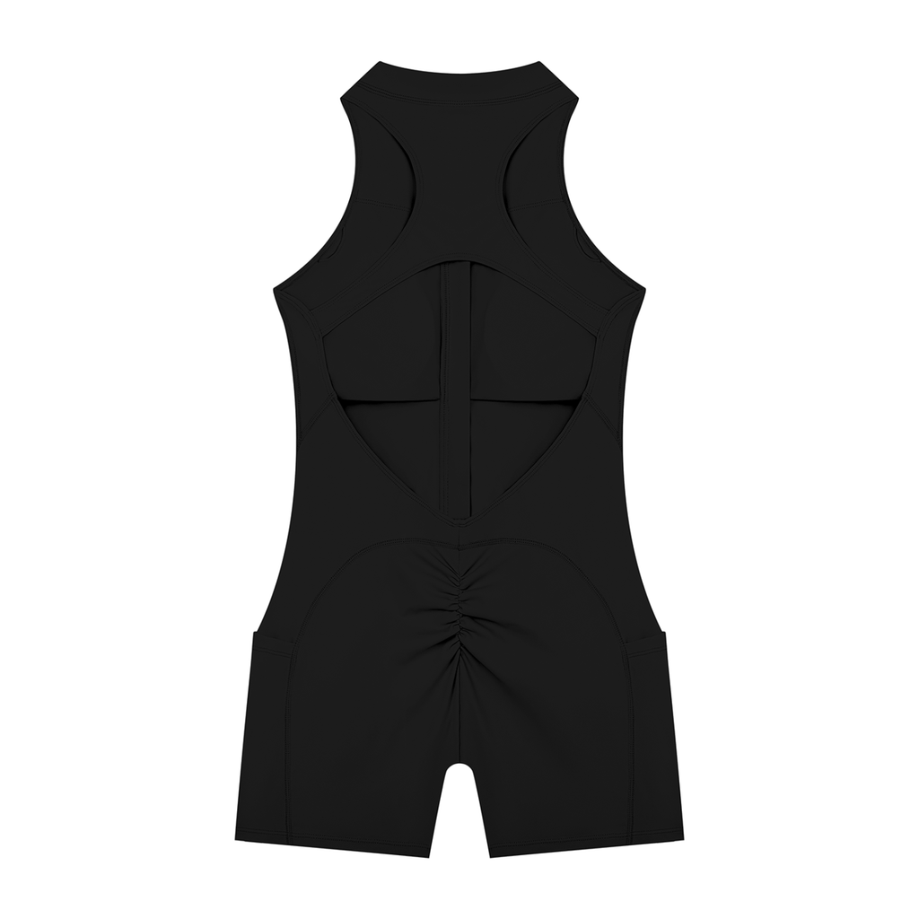 Krown Women’s Quarter-Zip Yoga Romper