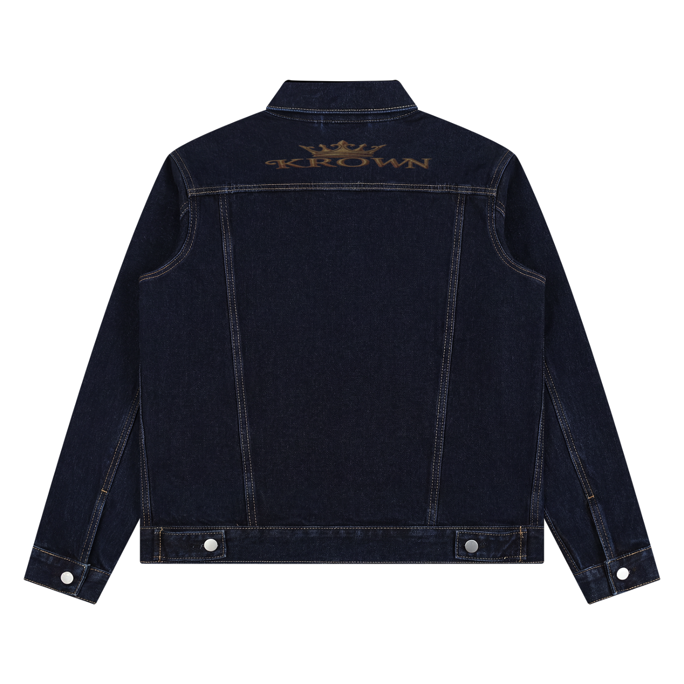 Unisex Vintage Wash Denim Jacket BIBE Krown Empire Denim Jacket