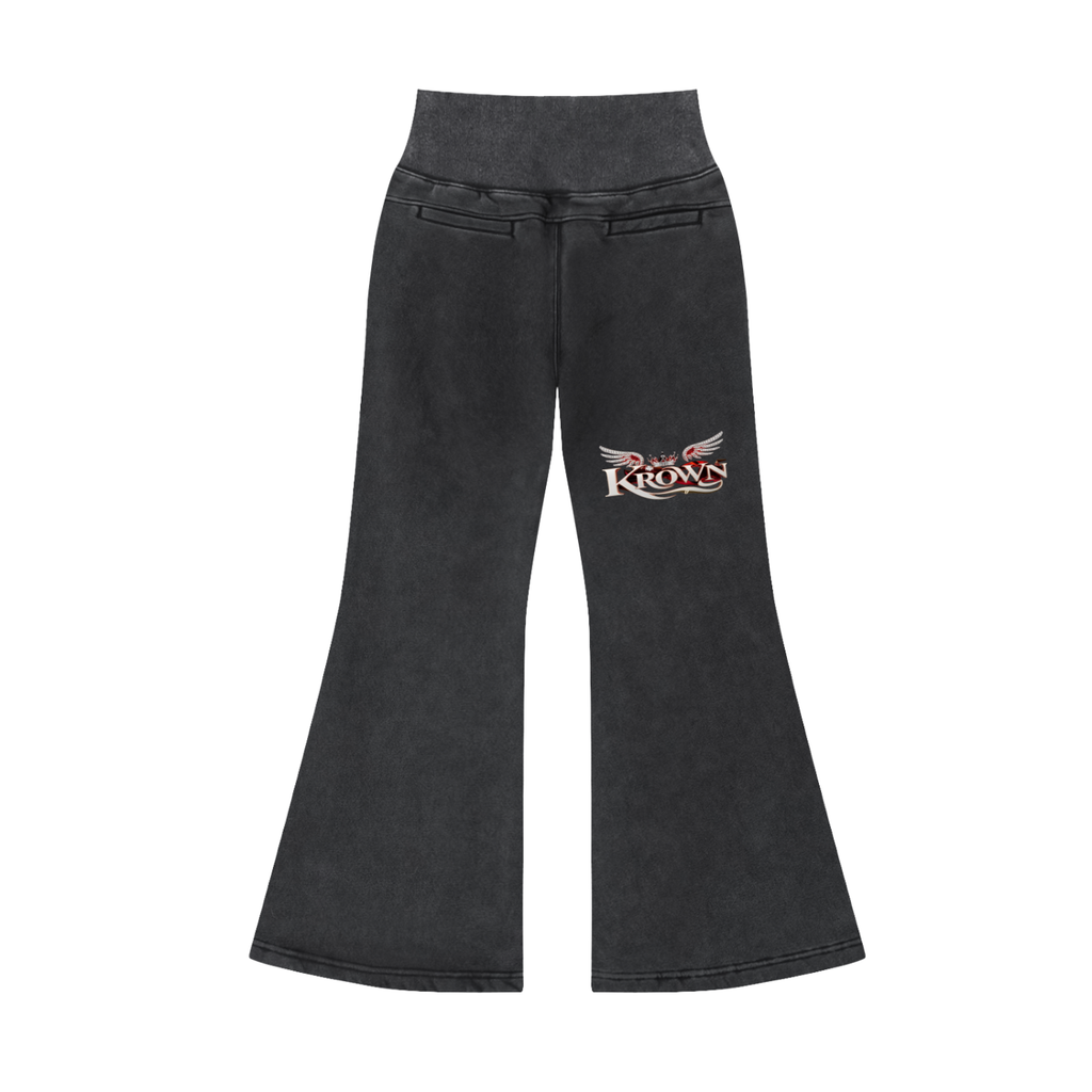 Biba Krown Empire Vintage Washed Flared Fleece Pants