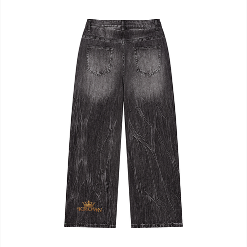 Biba Krown Empire Men’s Vintage Wash Wide Leg Jeans