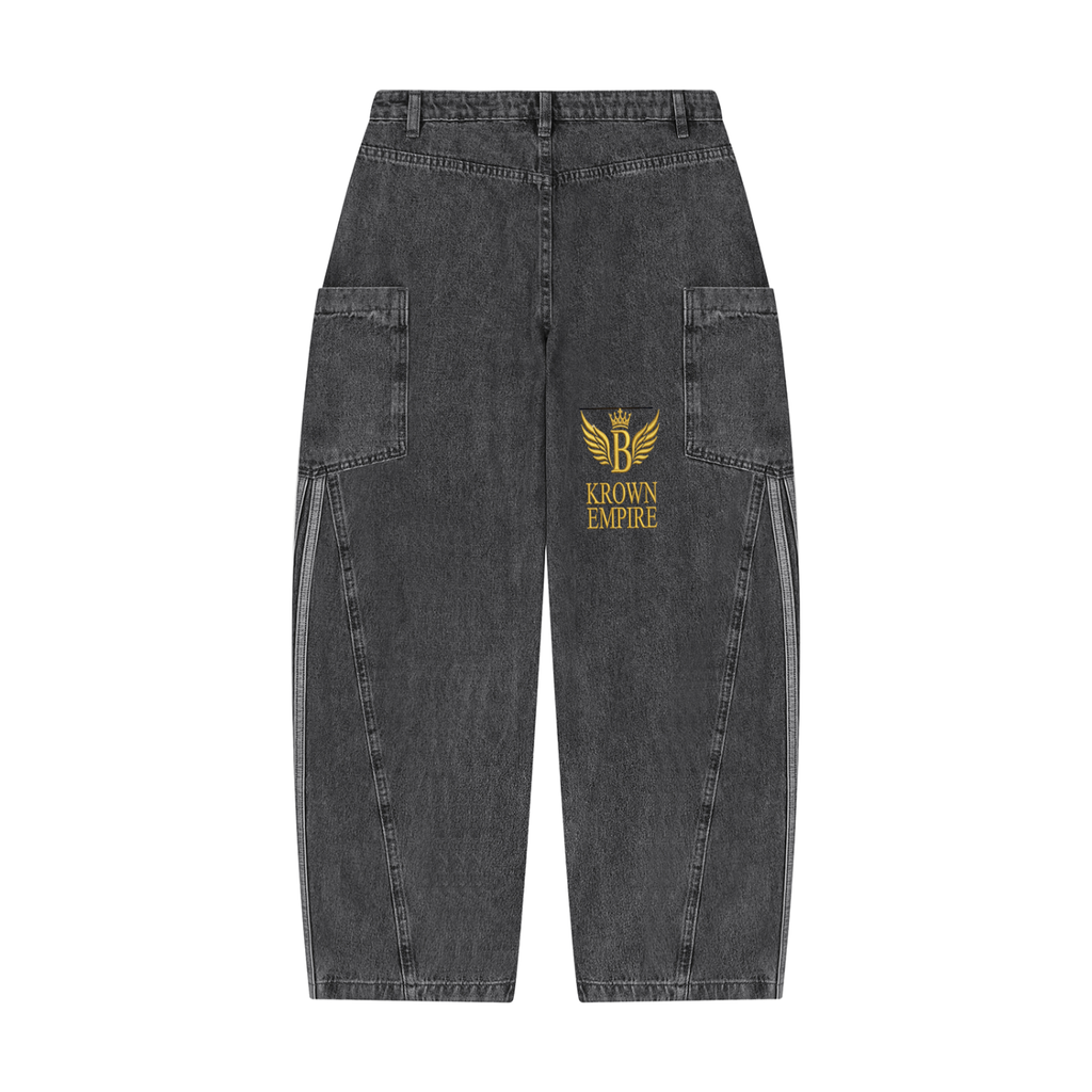 Biba Krown Empire Women's Vintage Wash Barrel Leg Jeans