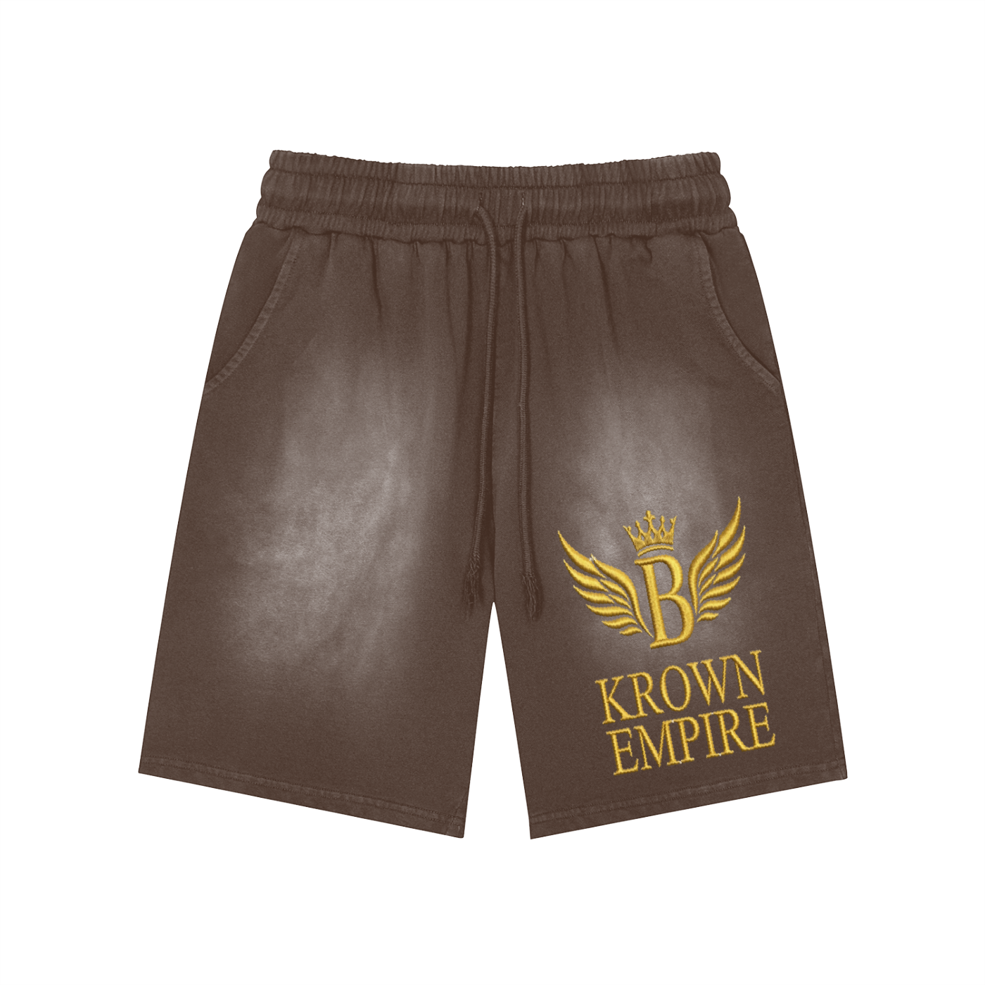 Biba Krown Empire Rectangle Patch Monkey Washed Shorts