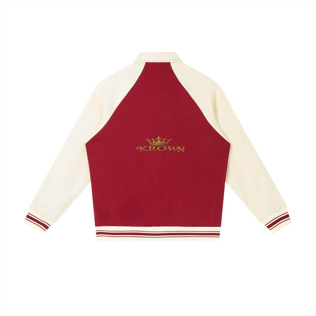 Biba Krown Empire Contrast Raglan Sleeve Baseball Jacket