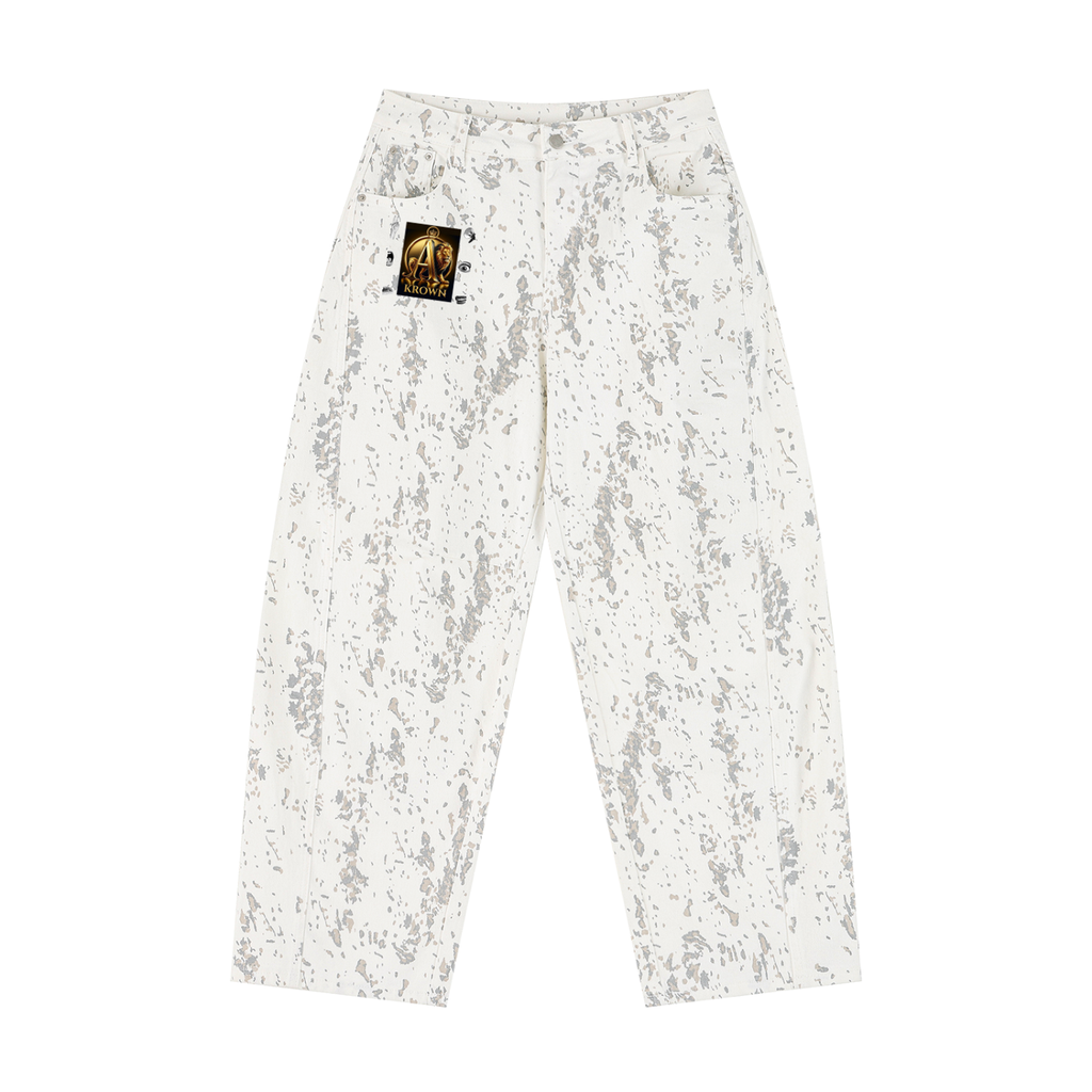 Biba Krown Empire Women's Splatter Barrel Leg Jeans