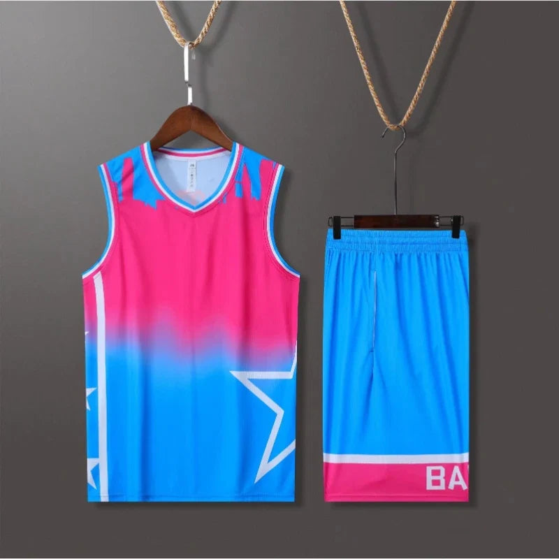 Krown Custom Basketball Jersey Set Star Design Team Uniform for Men Women Kids