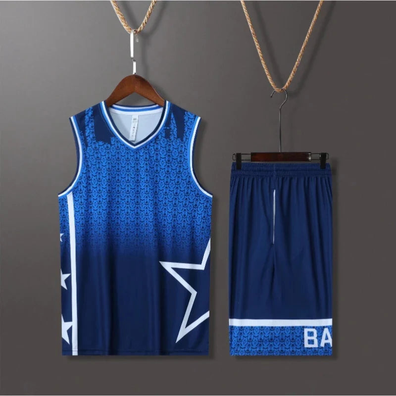 Krown Custom Basketball Jersey Set Star Design Team Uniform for Men Women Kids