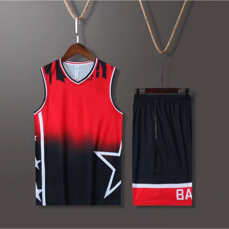 Krown Custom Basketball Jersey Set Star Design Team Uniform for Men Women Kids