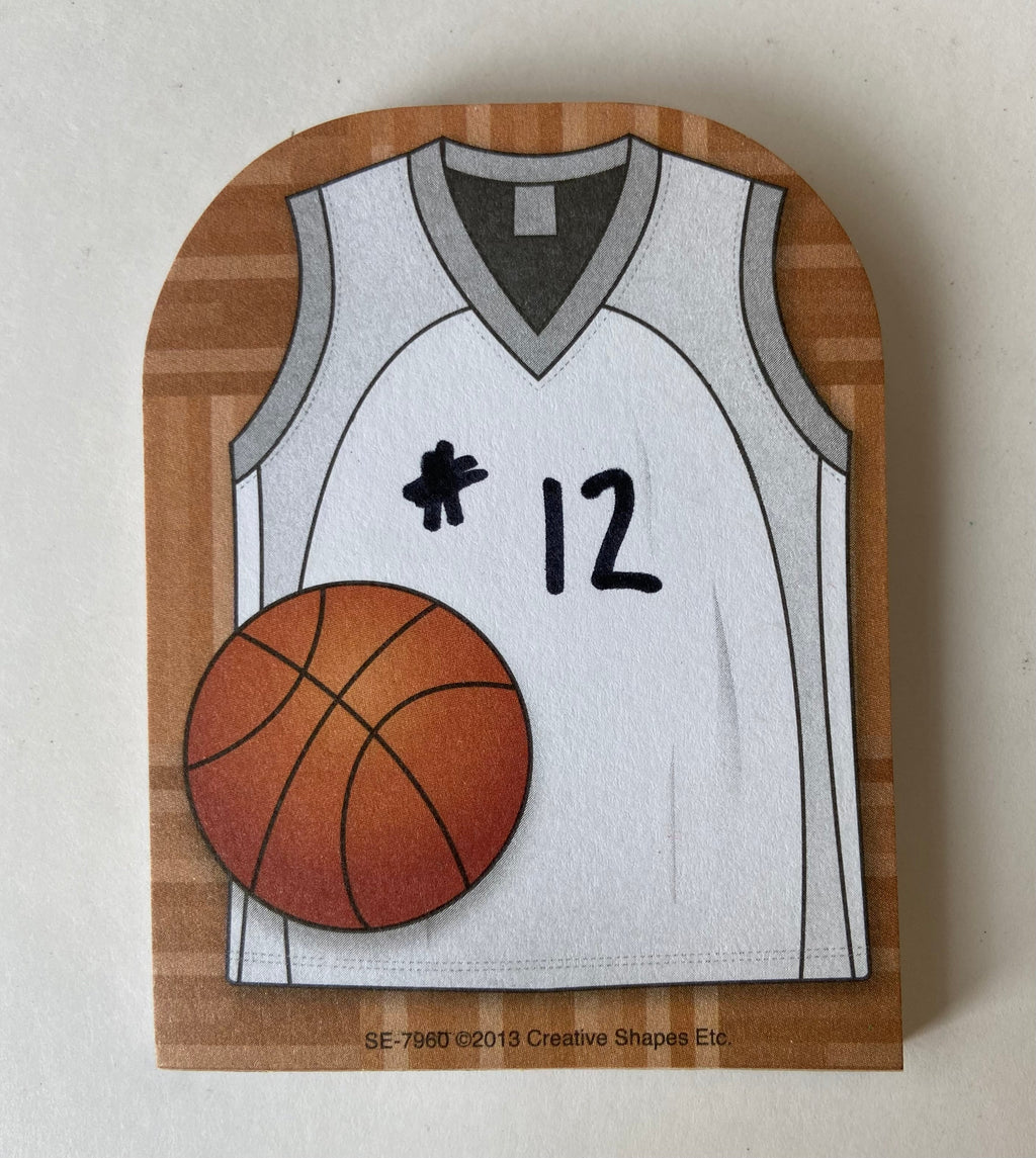 Krown SHAPES ETC. Large Notepad - Basketball Jersey