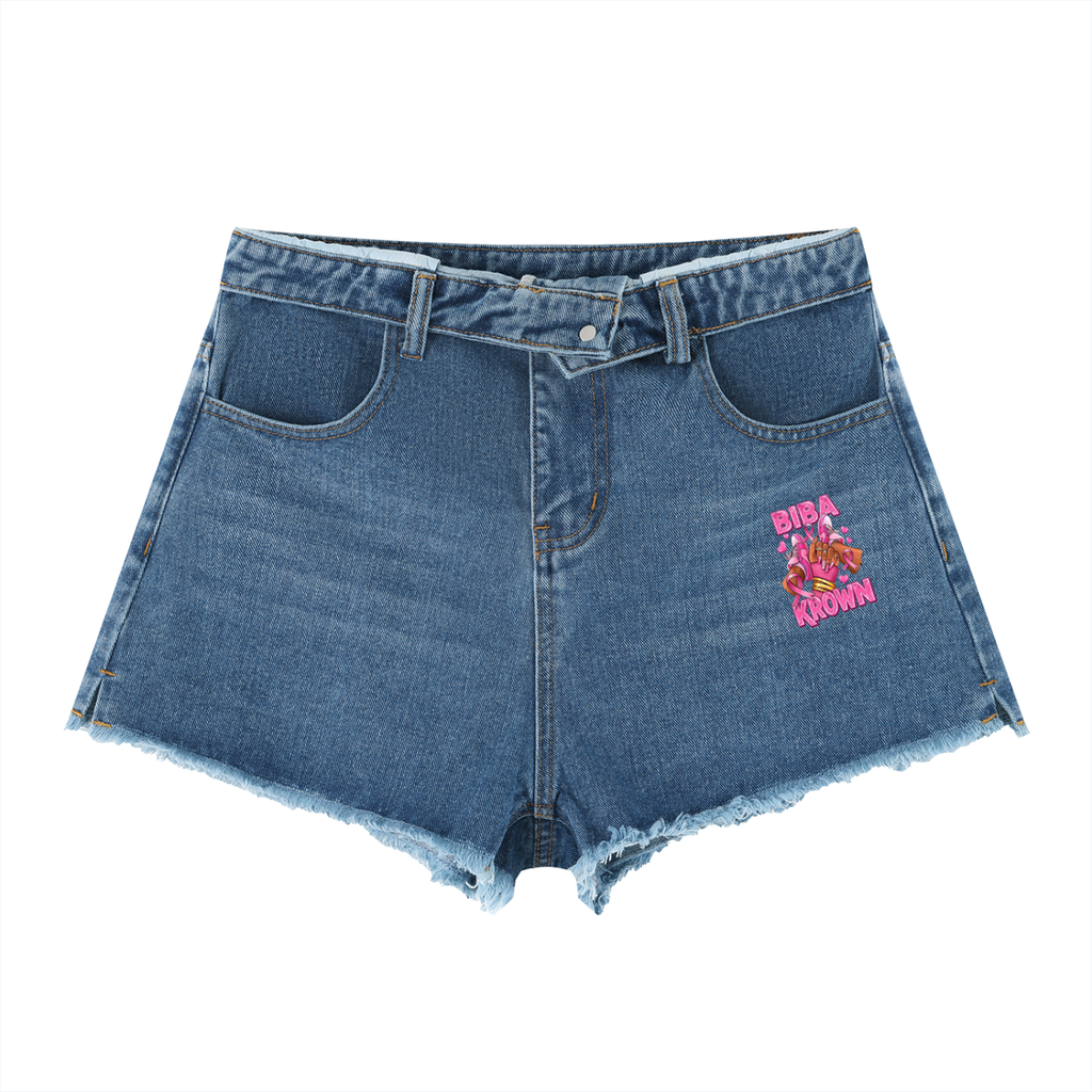 Biba Krown Empire Women’s Vintage Wash High Rise Denim Shorts