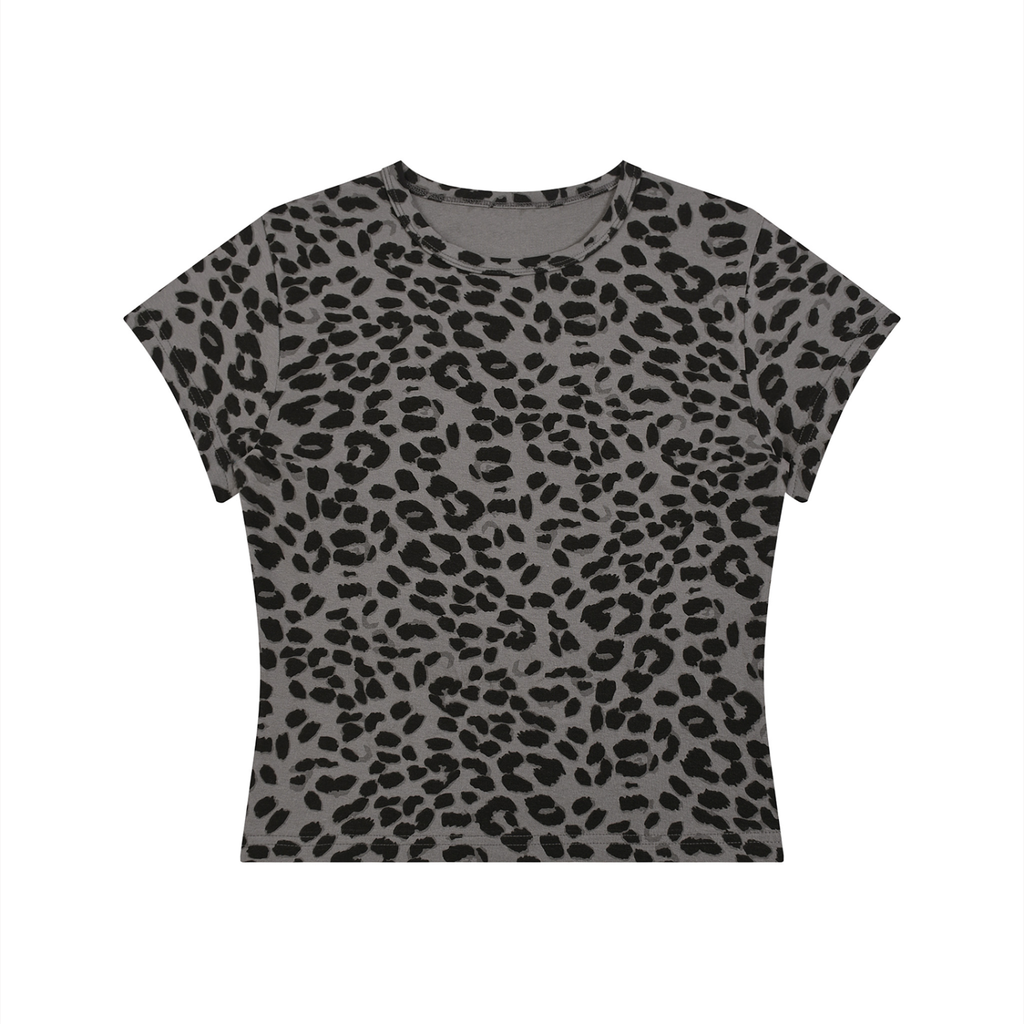Krown Women’s Leopard Print Crop T-Shirt