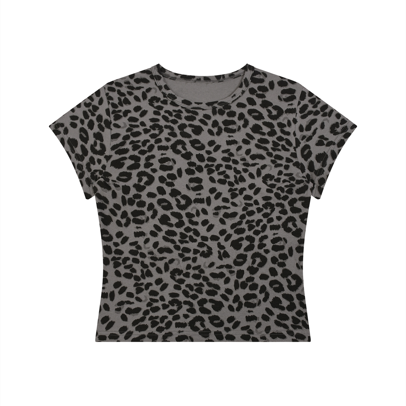 Krown Women’s Leopard Print Crop T-Shirt