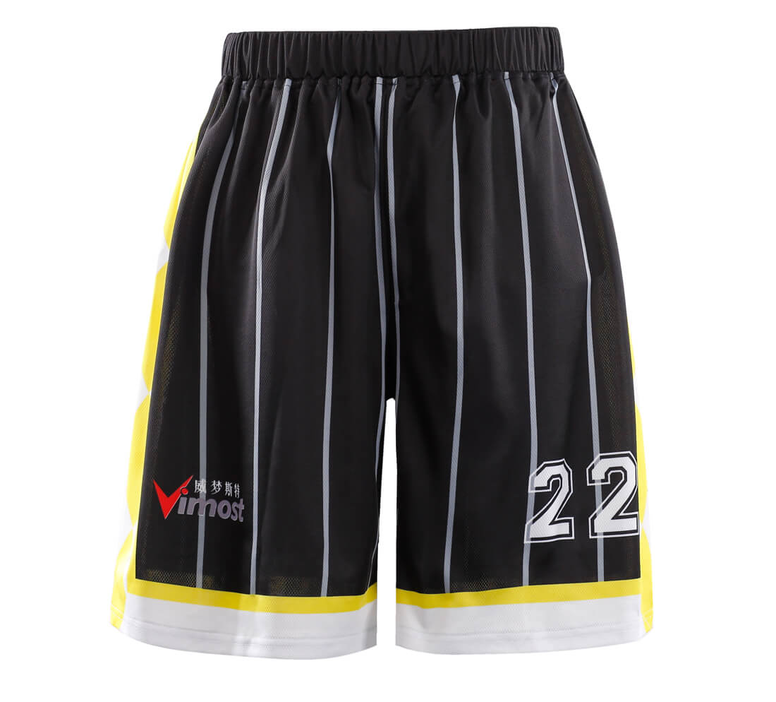 Krown Custom Black Stripe Basketball Jersey and Shorts