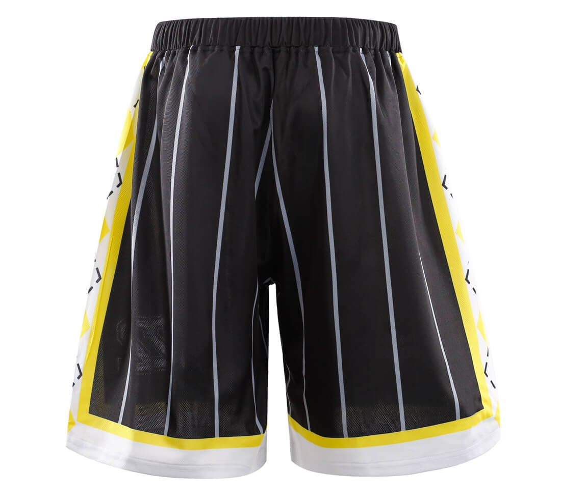 Krown Custom Black Stripe Basketball Jersey and Shorts