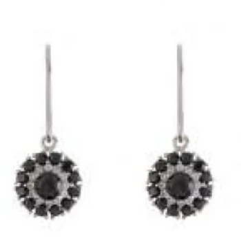 Noir drop sterling silver statement earrings