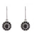 Noir drop sterling silver statement earrings