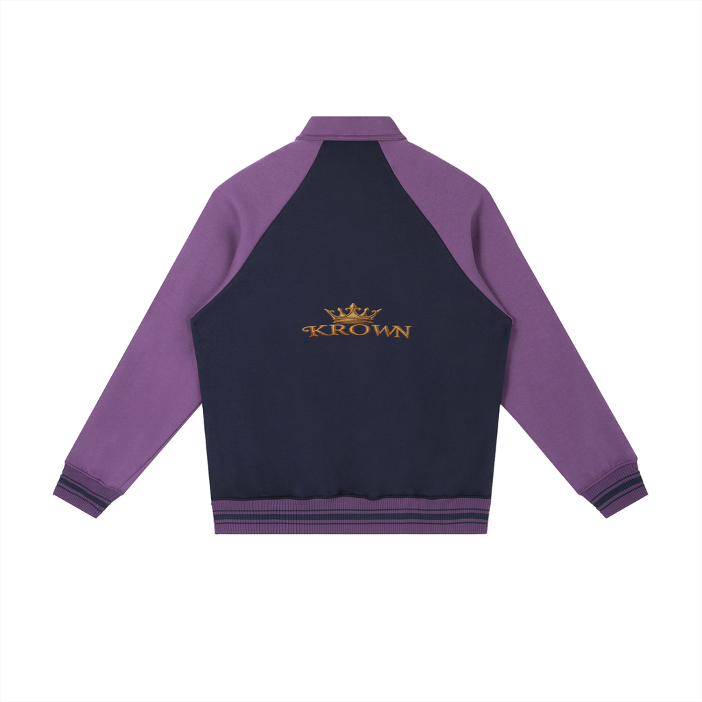 Biba Krown Empire Contrast Raglan Sleeve Baseball Jacket