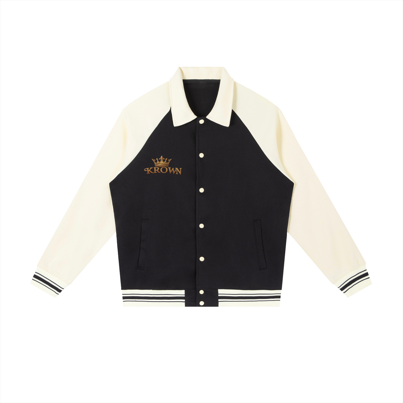 Biba Krown Empire Contrast Raglan Sleeve Baseball Jacket