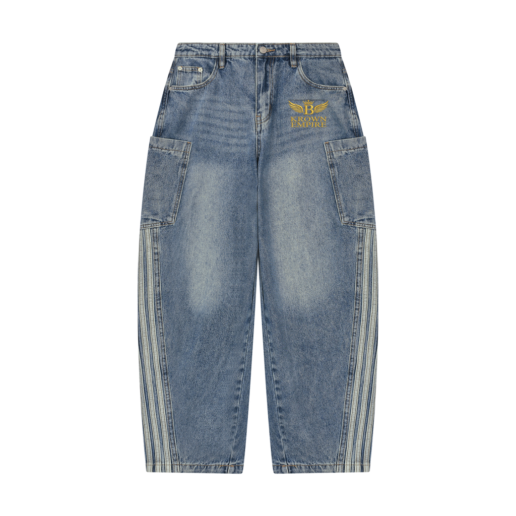 Biba Krown Empire Women's Vintage Wash Barrel Leg Jeans