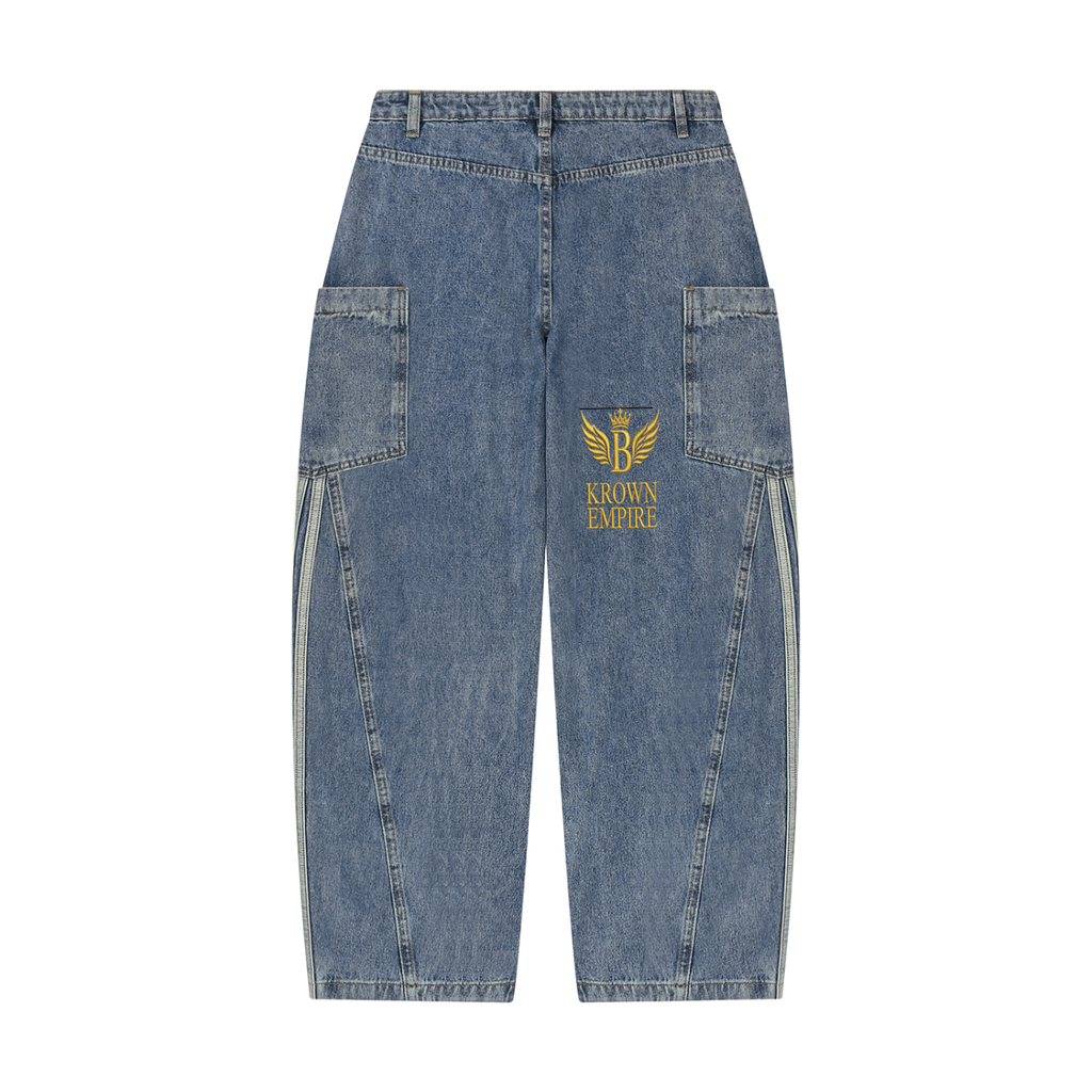 Biba Krown Empire Women's Vintage Wash Barrel Leg Jeans