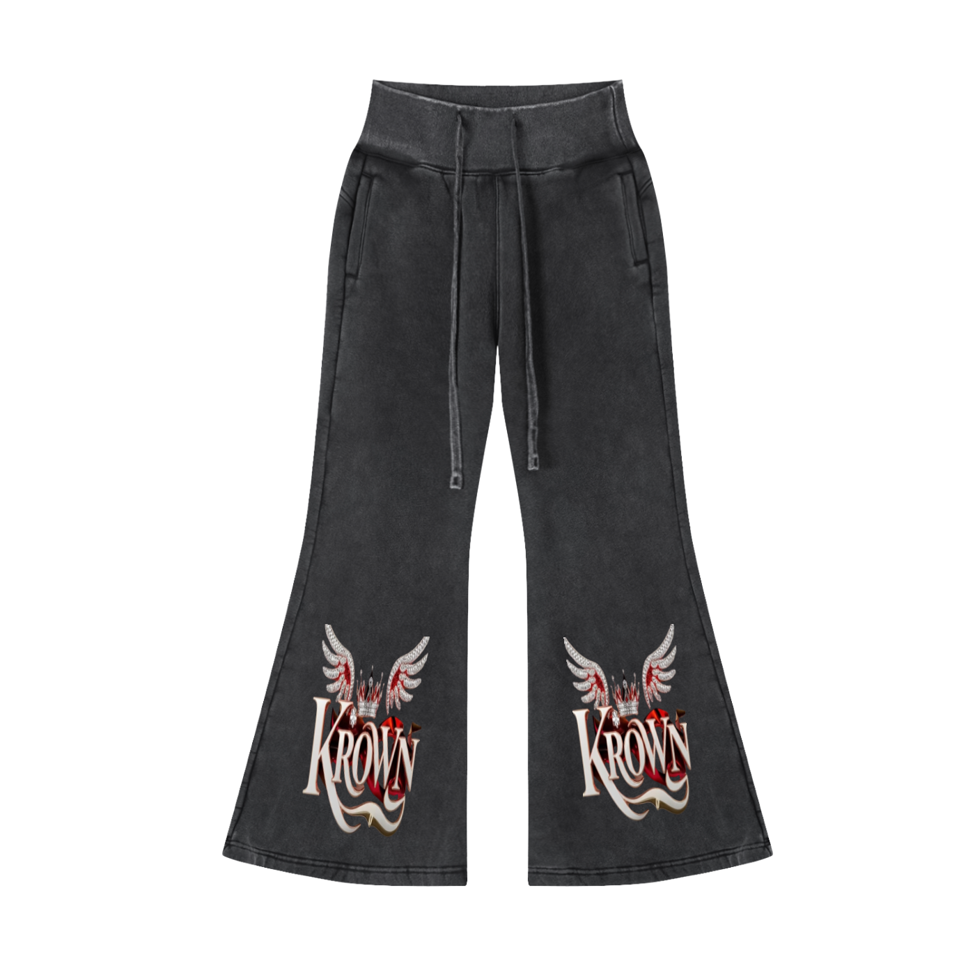 Biba Krown Empire Vintage Washed Flared Fleece Pants