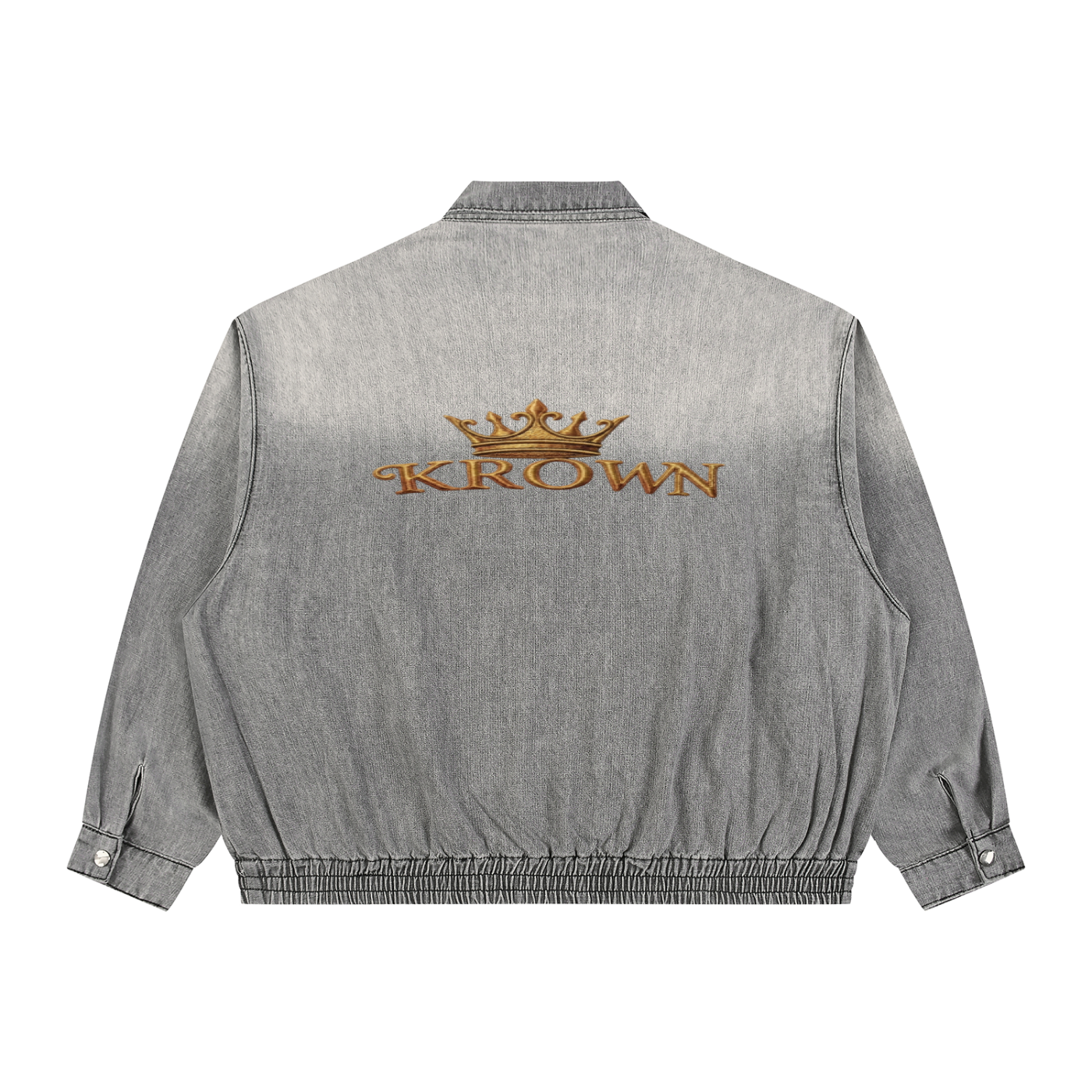 Biba Krown Empire Unisex Vintage Wash Full-Zip Denim Jacket
