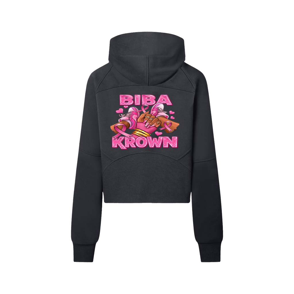 Biba Krown Empire Cropped Half-Zip Hoodie