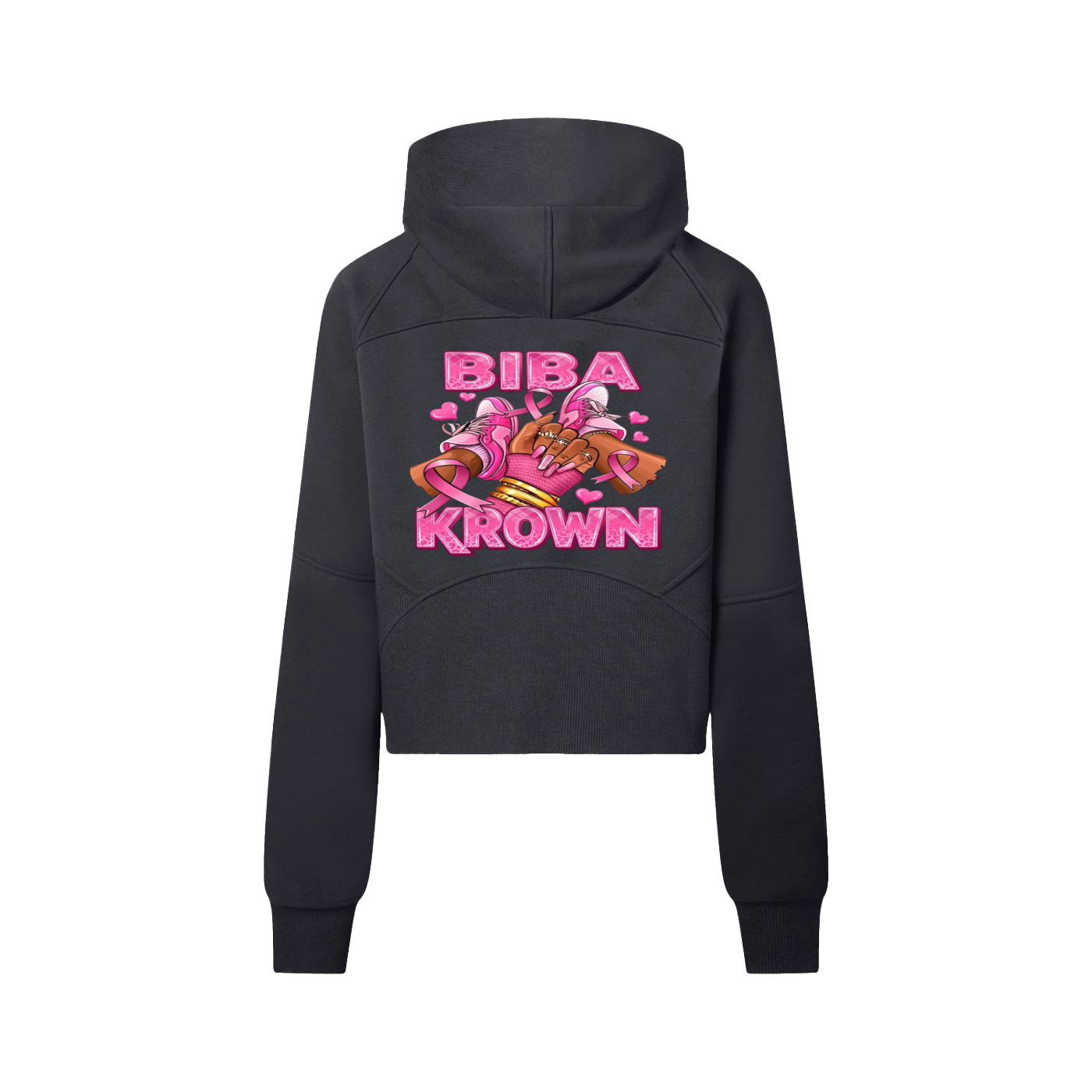 Biba Krown Empire Cropped Half-Zip Hoodie