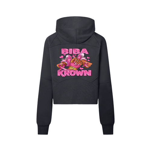 Biba Krown Empire Cropped Half-Zip Hoodie