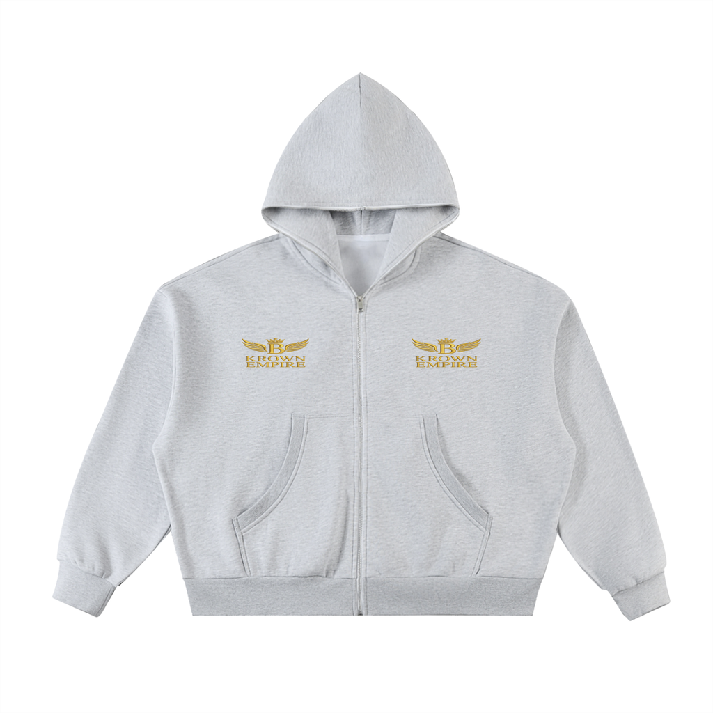 Biba Krown Empire Fleeced Full-Zip Boxy Hoodie