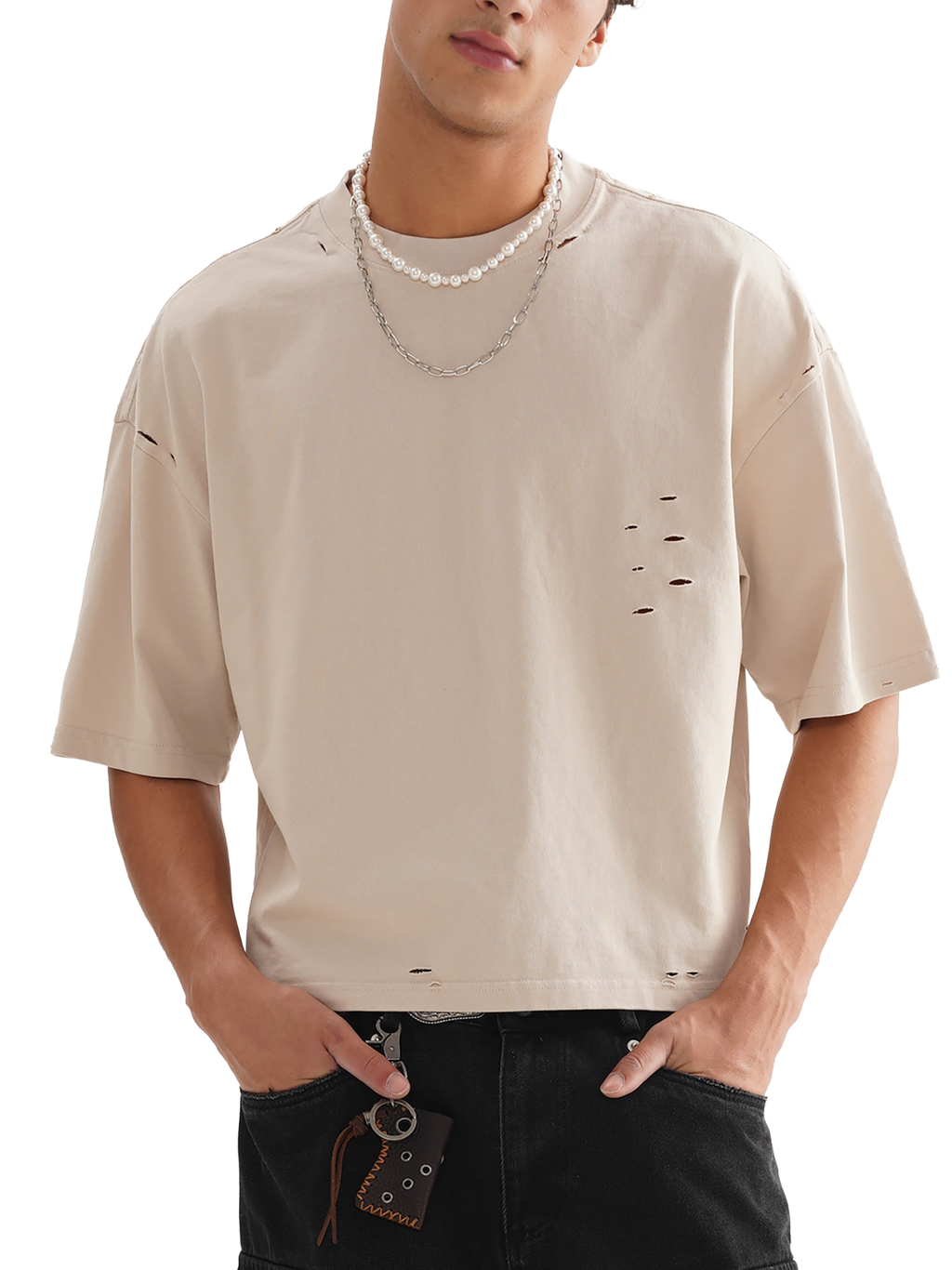 Biba Krown Empier Classic Frayed Boxy Tee