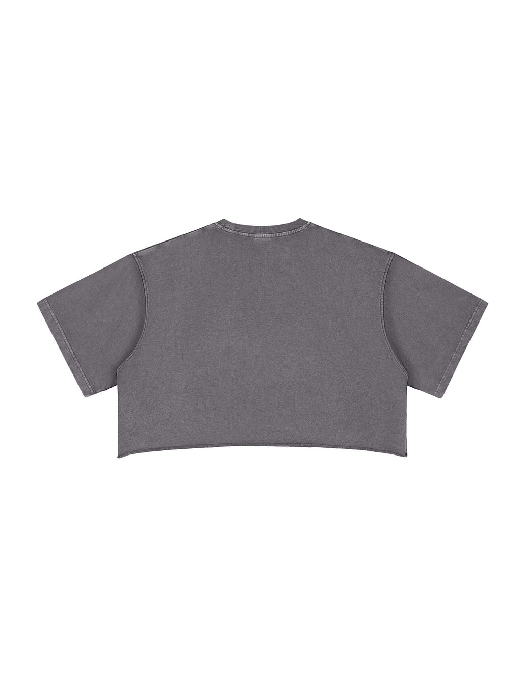 Krown Snow Washed Raw Edge Crop Top