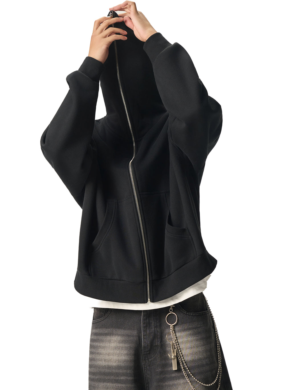 Biba Krown Empire Fleeced Full-Zip Boxy Hoodie