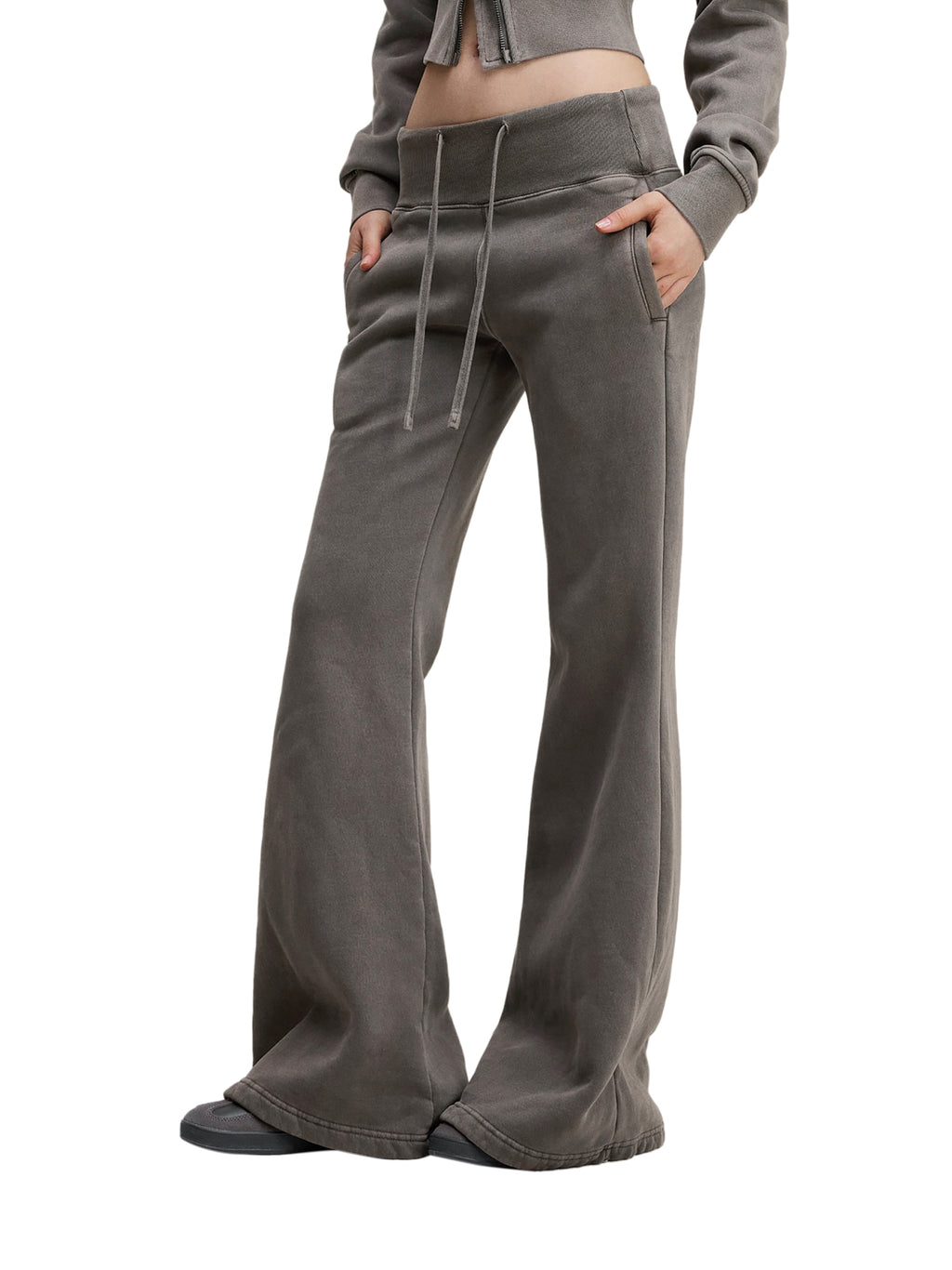 Biba Krown Empire Vintage Washed Flared Fleece Pants