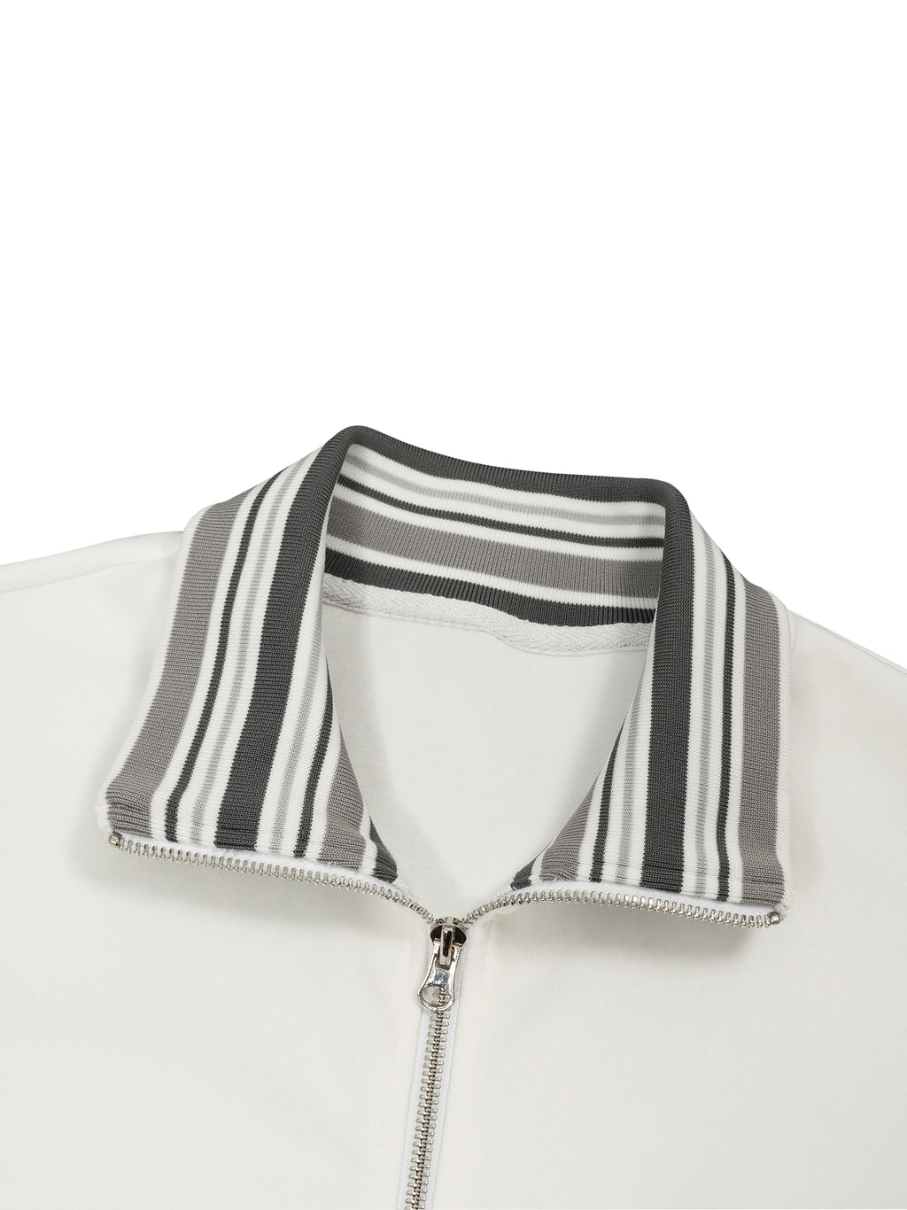 Biba Krown Empire Striped Rib Collar Zip Jacket