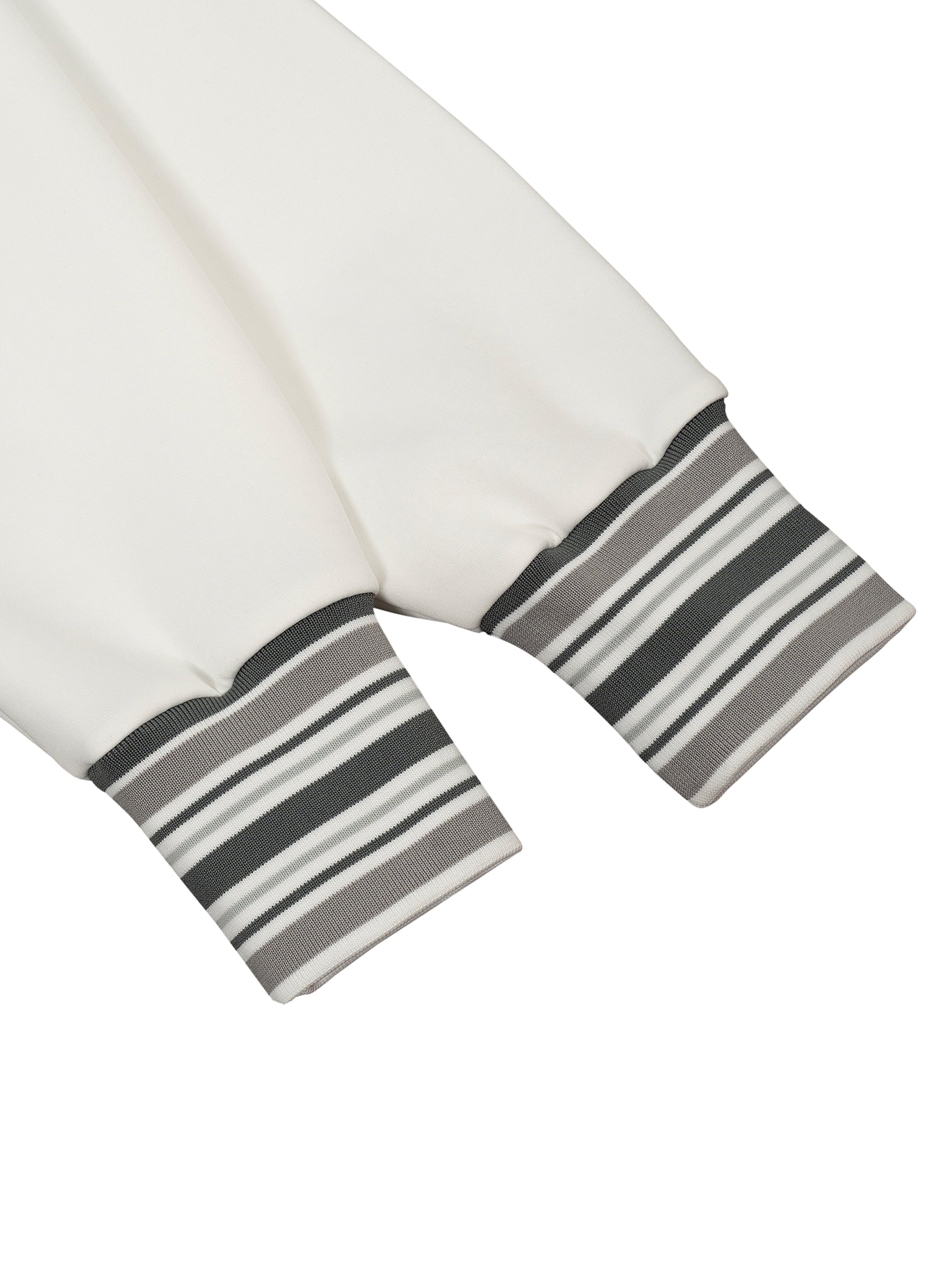 Biba Krown Empire Striped Rib Collar Zip Jacket
