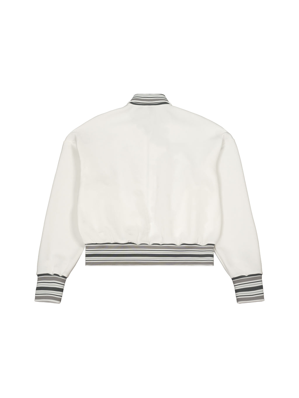 Biba Krown Empire Striped Rib Collar Zip Jacket