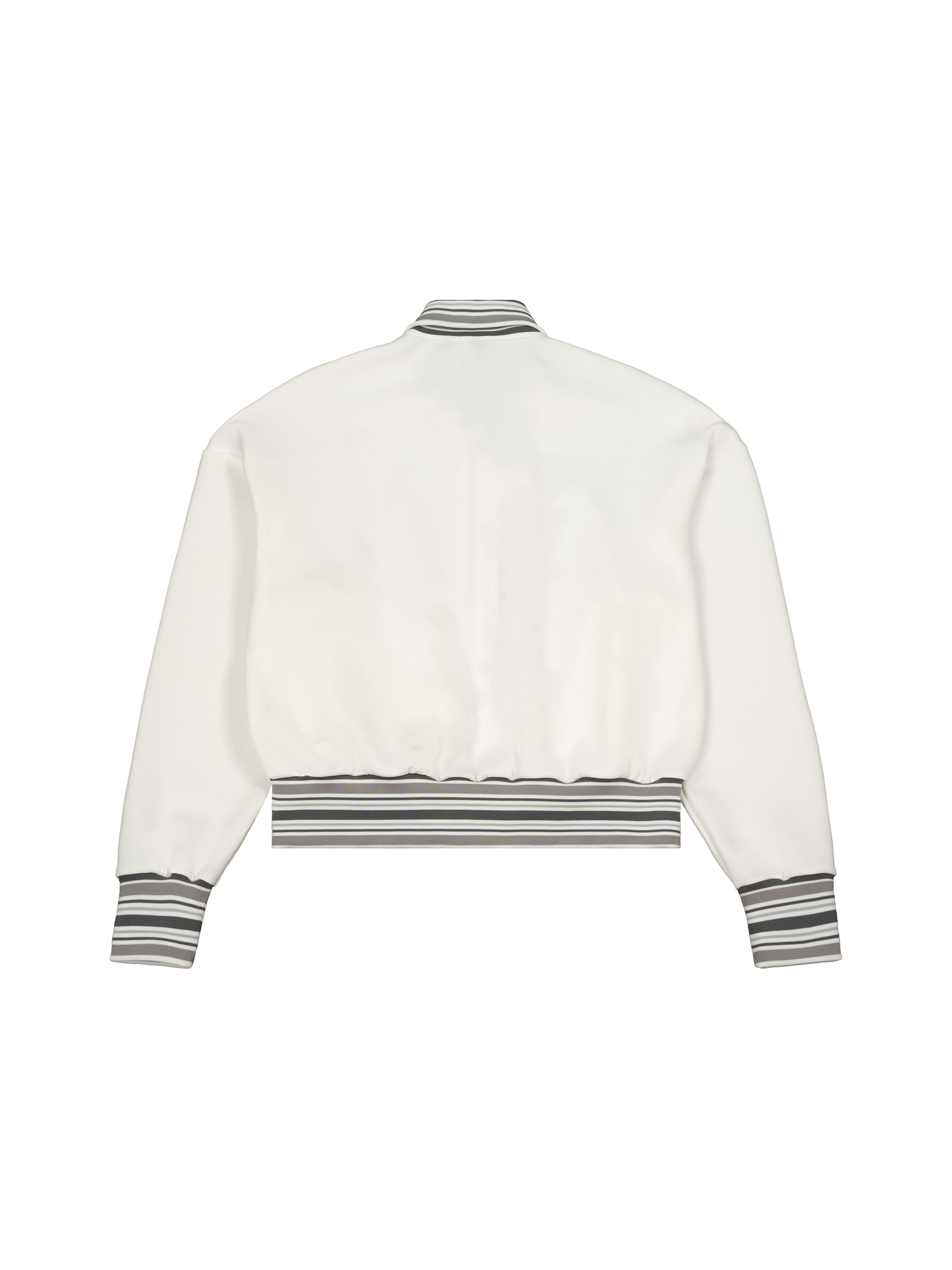 Biba Krown Empire Striped Rib Collar Zip Jacket