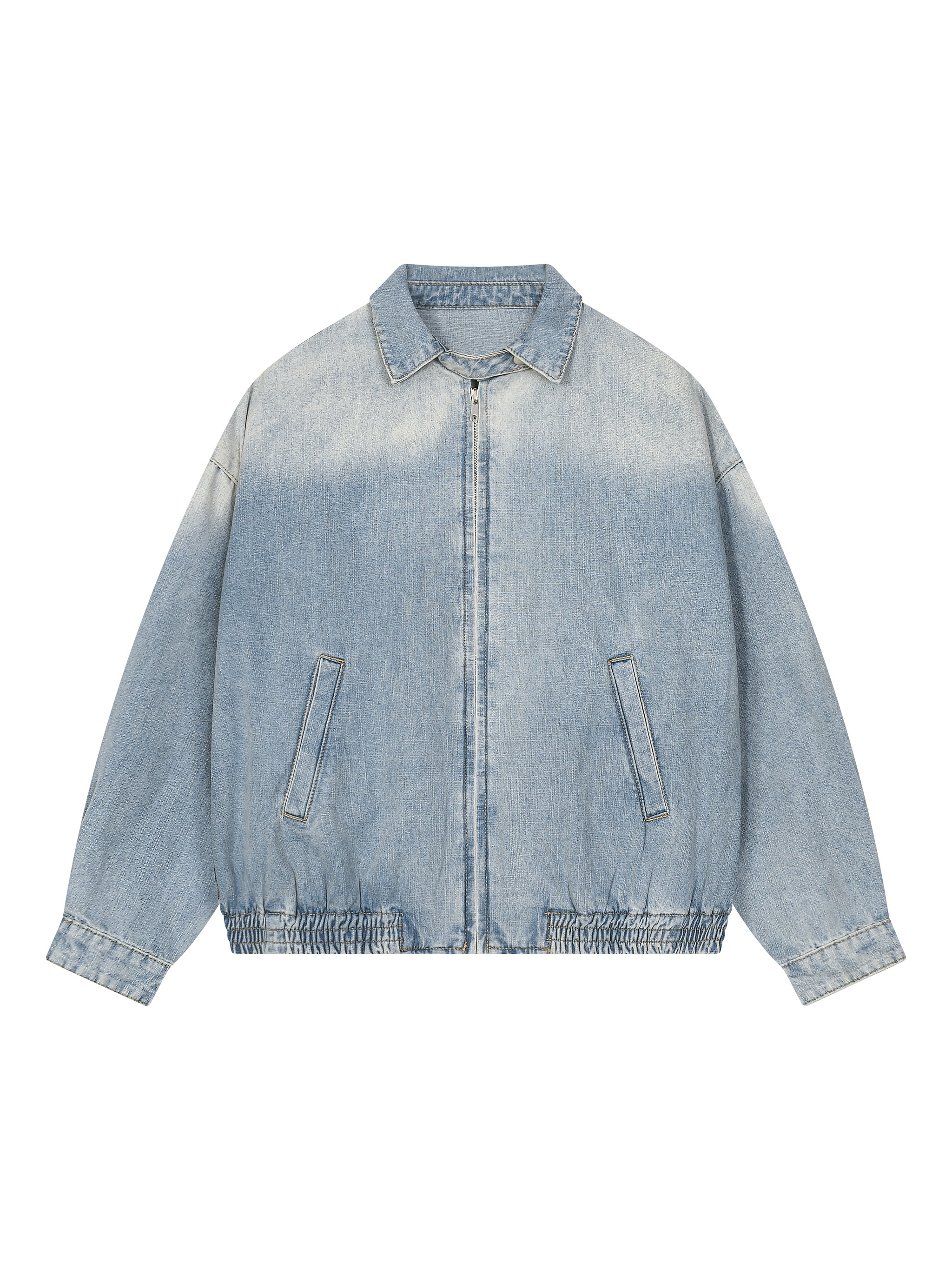 Biba Krown Empire Unisex Vintage Wash Full-Zip Denim Jacket