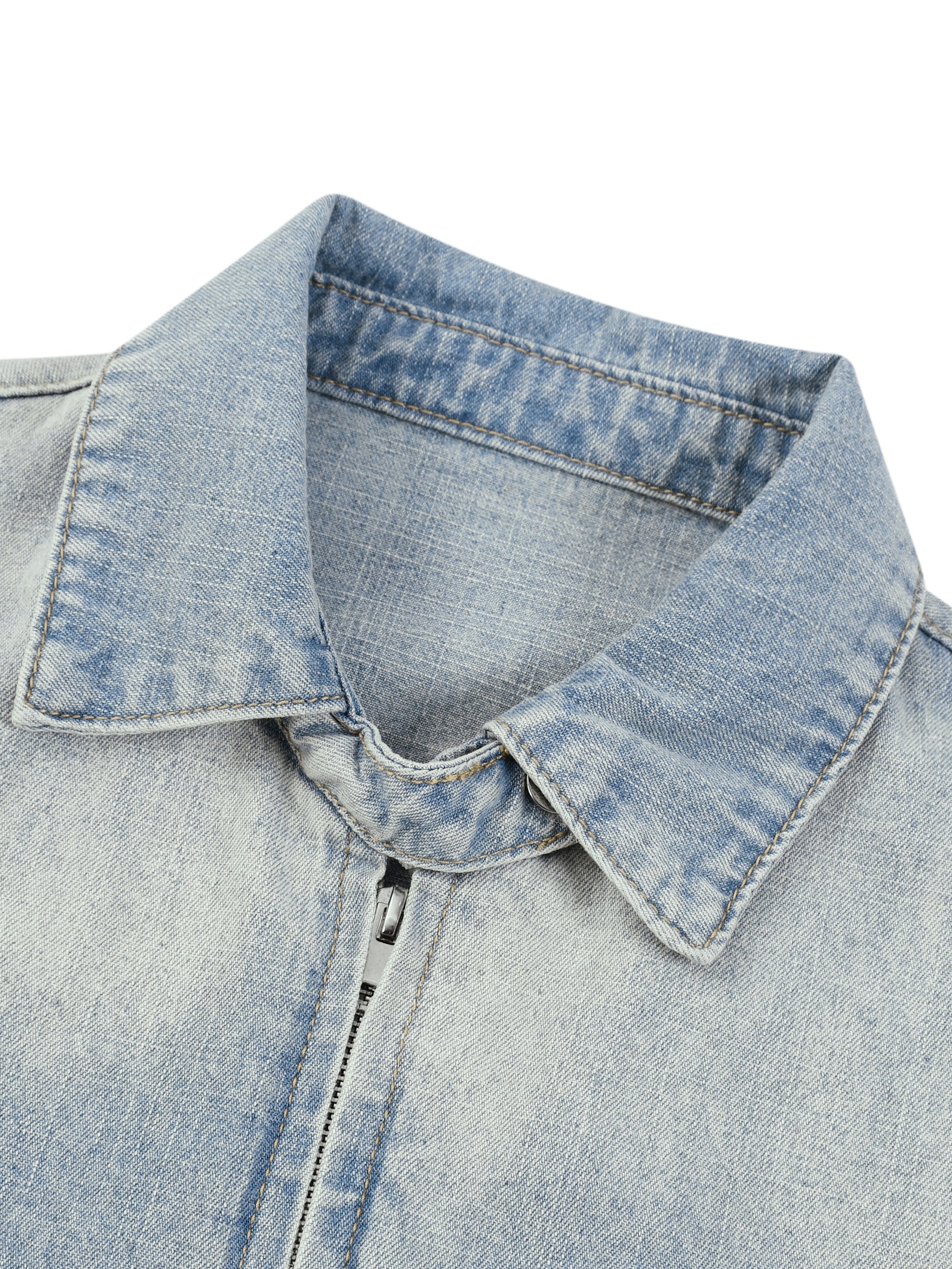 Biba Krown Empire Unisex Vintage Wash Full-Zip Denim Jacket