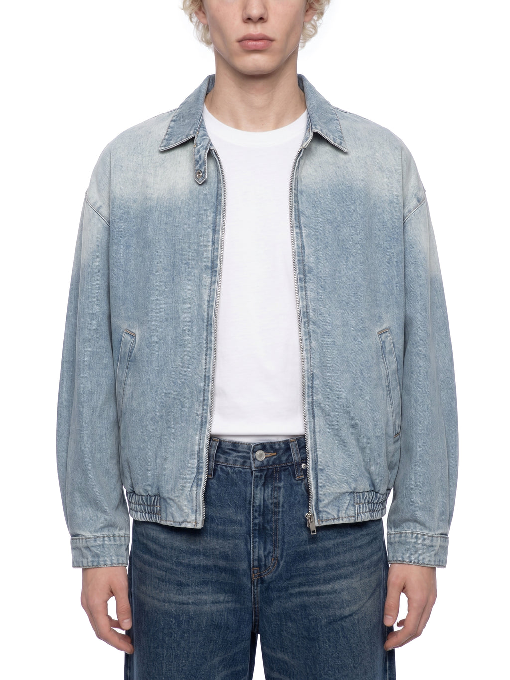 Biba Krown Empire Unisex Vintage Wash Full-Zip Denim Jacket